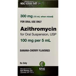 Azithromycin for Oral Suspension, 100mg/5ml 15 ml