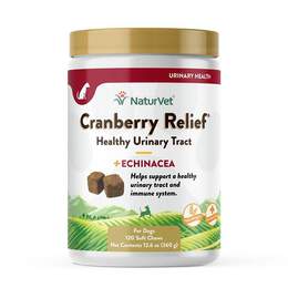 NaturVet Cranberry Relief Healthy Urinary Tract Plus Echinacea Soft Chews for Dogs