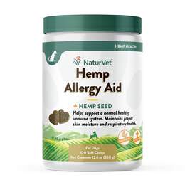 NaturVet Hemp Allergy Aid Plus Hemp Seed Soft Chews for Dogs