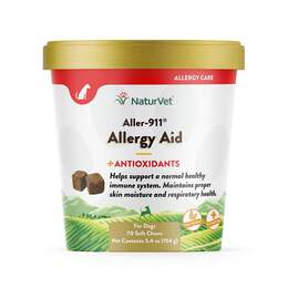 NaturVet Aller-911 Allergy Aid Plus Antioxidants for Dogs, 70 Soft Chews