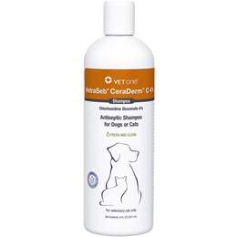 VetraSeb CeraDerm C 4% Antiseptic Shampoo for Dogs or Cats