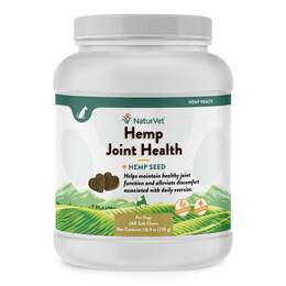 NaturVet Hemp Joint Health Plus Hemp Seed Soft Chews for Dogs