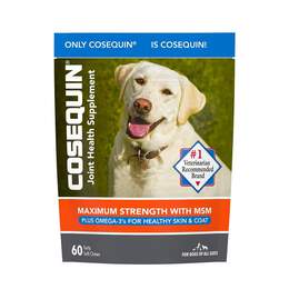 Cosequin Max Strength Joint Supplement for Dogs w/MSM plus Omega-3's