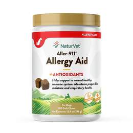 NaturVet Aller-911 Allergy Aid Plus Antioxidants Soft Chews for Dogs and Cats, 180 ct