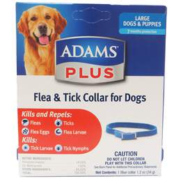 Adams Plus Flea and Tick Collar for Large Dogs, Up to 25 inch Neck