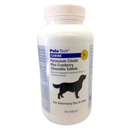 Pala-Tech Laboratories Potassium Citrate Plus Cranberry for Dogs with Urinary Tract  Issues, 100 Chewable Tablets