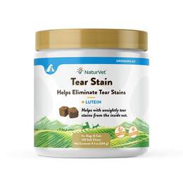 NaturVet Tear Stain Supplement Plus Lutein Soft Chews for Dogs and Cats